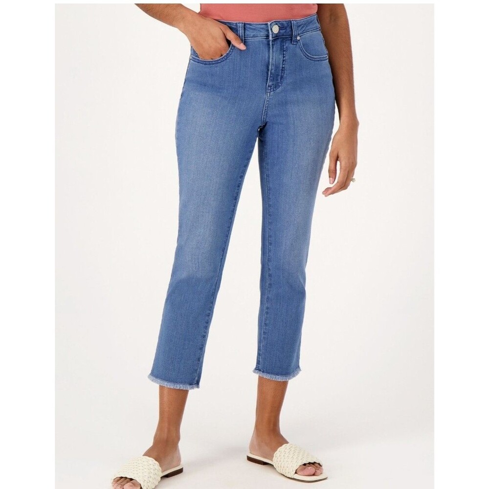 Sz 12 Rinse Regular Wash Primabelle Crop Jeans From Belle By Kim Gravel A475531